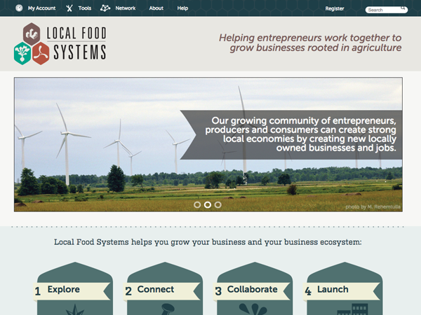Local Food Systems Site Screenshot